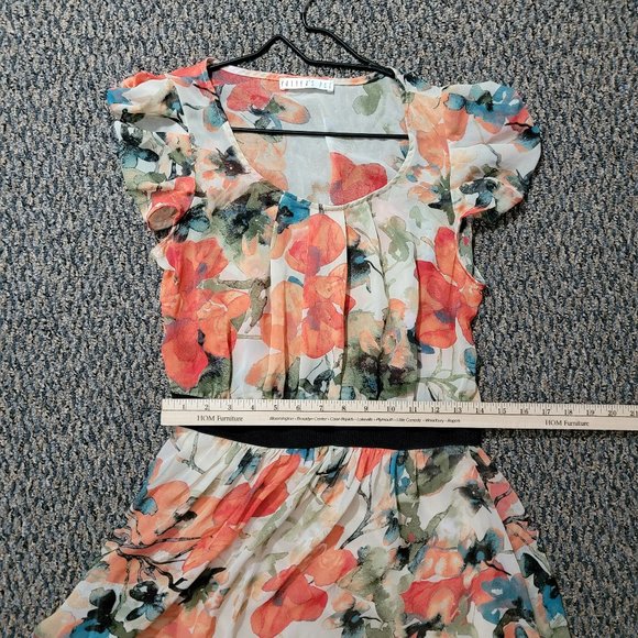 Gorgeous Beautiful Autumn Fall Florals Potters Pot Dress Size Medium - Picture 5 of 12